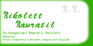 nikolett nawratil business card